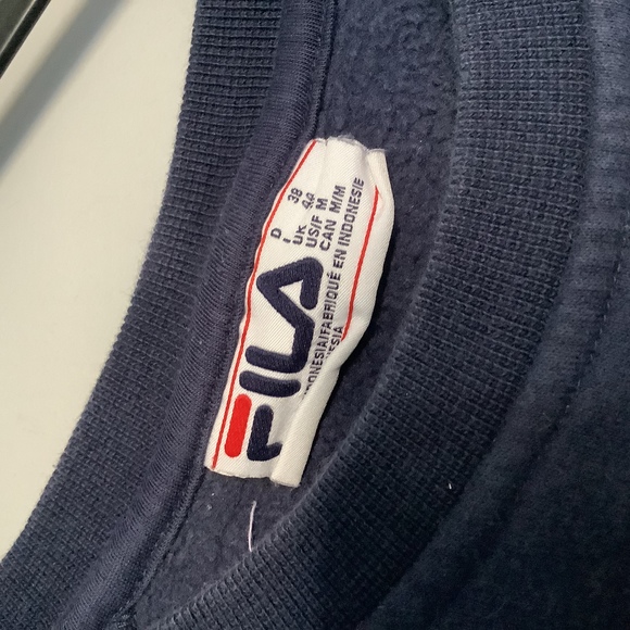 Fila Sweatshirt - Size M - Navy - Cotton - P2P 21” - Picture 8 of 8